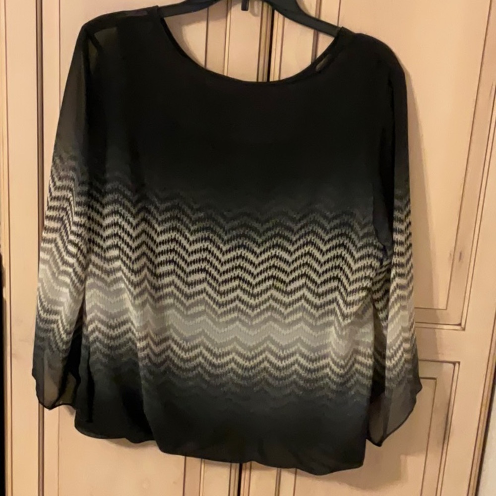 Elegant Black and Gray Women's Top